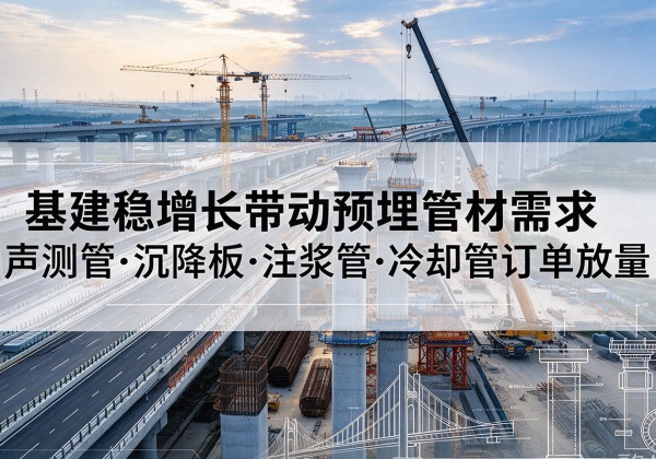 临漳基建稳增长带动预埋监测管材需求，声测管、沉降板、注浆管订单持续放量